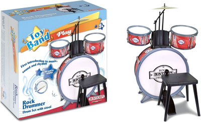 Zestaw instrumentów perkusyjnych Bontempi Toy Band Rock Drummer ze stołkiem (0047663054179)