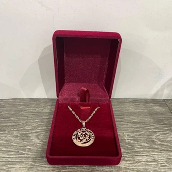 Кулон знак зодіаку Рак в оправі зодіакальний ореол на ланцюжку ювелірний сплав медзолото Xuping Jewelry у оксамитовій коробочці (15748)
