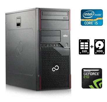 Компьютер Fujitsu Esprimo P700 E90+ Tower / Intel Core i5-2400 (4 ядра по 3.1 - 3.4 GHz) / 8 GB DDR3 / 120 GB SSD + 500 GB HDD / nVidia GeForce 210, 1 GB GDDR3, 64-bit / DVD-RW / HDMI б/у