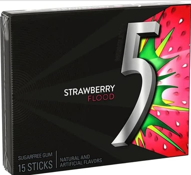Жувальна гумка Wrigley's 5 Strawberry без сахара