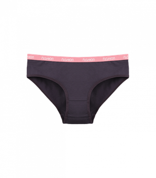 Подростковые трусы слипы для девочки однотонные - Donella - 5171PD6 - 110-116 см - Темно-серый