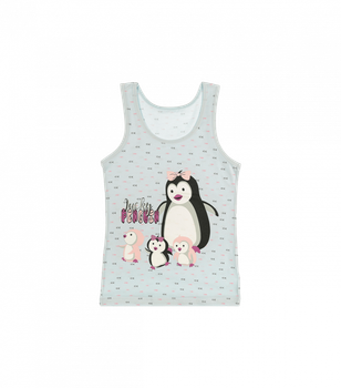 Дитяча майка з малюнком для дівчаток - Donella - 49965LN - 146-152 см - Голубий