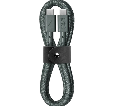 Кабель Native Union Belt Cable USB-C to USB-C Slate Green (1.2 m) (BELT-C-GRN-2-NP)