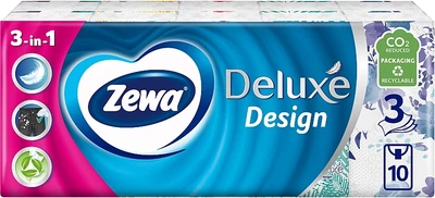 Носовички паперові "Deluxe Design", 3 шари, 10 шт. - Zewa 10x10шт (1112979-93943)