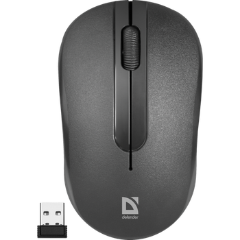 Мышка беспроводная DEFENDER Hit MM-495 |USB/1600 DPI| Черный