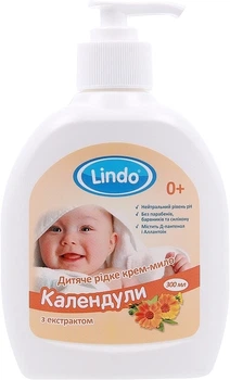 Рідке крем-мило дитяче з екстрактом календулі - Lindo 300ml (296679-23974)