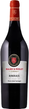 Вино Pierre Jean Larraque Malbec-Merlot 2019 Bordeaux червоне сухе 0.75 л 14% (3438910877547)