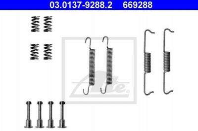 Комплектующие колодок ATE 03013792882 Volkswagen Touareg, Transporter, Multivan; BMW X6, 7 Series, X3, 5 Series, X5, 6 Series, 3 Series; Porsche Cayenne; Mercedes M-Class, GL-Class; Audi Q7; Land Rover Range Rover 34410002718, 34410005300, 34410034783