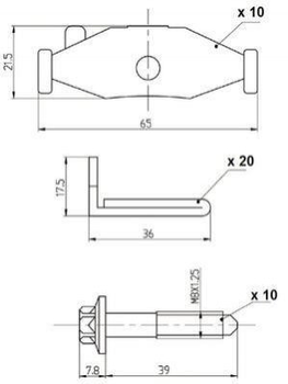 Комплектующие колодок BERAL FAC161