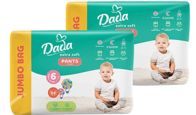 Трусики-подгузники Dada Extra Soft 6 XL 15+ кг 112 шт (4820174989514)