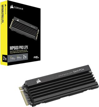 SSD dysk Corsair MP600 Pro LPX 1TB M.2 NVMe PCIe 4.0 x4 3D NAND (TLC) (CSSD-F1000GBMP600PLP)