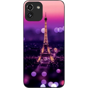 Силиконовый чехол SMTT для Samsung A03 Galaxy A035F с картинкой Париж ночью