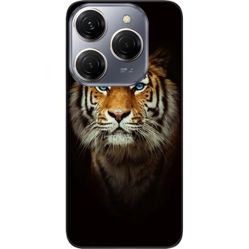Силиконовый чехол SMTT для Tecno Spark 20 Pro (KJ6) с картинкой Тигр