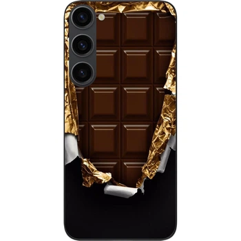 Силиконовый чехол SMTT для Samsung Galaxy S23 с картинкой Шоколад