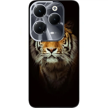 Силиконовый чехол SMTT для Infinix Hot 40 Pro (X6837) с картинкой Тигр