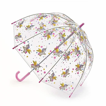Дитяча парасолька-тростина прозора Fulton Funbrella-4 C605 Bella The Unicorn (Єдинороги)