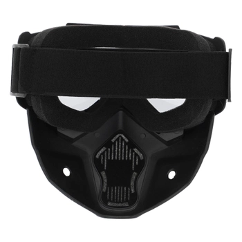 Захисна маска-трансформер окуляри пів-обличчя SP-Sport M-8583 чорний