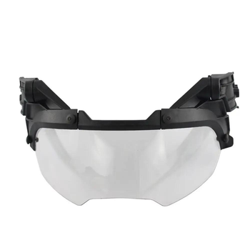 Тактичні фліп окуляри Vulpo з прозорим склом (Чорний)