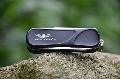 Мультитул маникюрный набор Almighty Eagle 7 в 1 в металлическом кейсе, Black