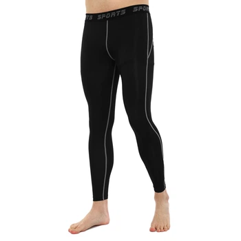 Тайтсы мужские компрессионные Zelart Fit J01K размер 3XL (180-185 см) Black-Grey