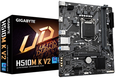 Материнська плата Gigabyte H510M K V2 (LGA1200, Intel H470, PCI-Ex16) (H510MKV2)