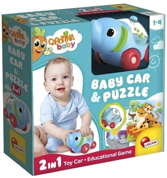 Zabawka edukacyjna Lisciani Carotina Baby Elephant Car And Puzzle (8008324102280)