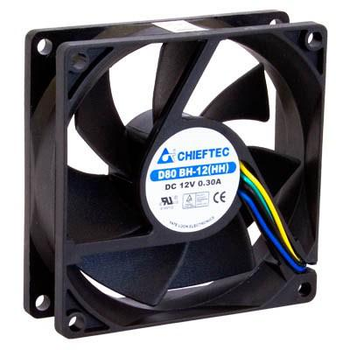Вентилятор корпусний 80 Х 80 Х 25мм ChiefTec AF-0825PWM (3000RPM, 4 PIN PWM, ball bearing)