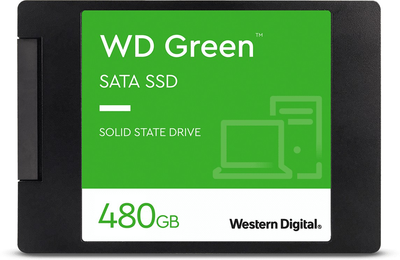 Твердотільний диск 2.5" 480GB Western Digital WD Green (SATA 6Gb/s, 545MB/s) (WDS480G3G0A)