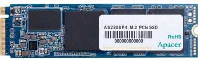 Твердотільний диск M.2 512GB Apacer AS2280P4 (M.2 2280, PCIe 3.0 x4, NVMe 1.3, 2100/1500MB/s)