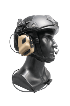 Активні навушники EARMOR M32H for ARC Helmet Rails койот