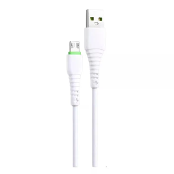 Кабель Grunhelm USB-MicroUSB, 2.1А 1м білий (GMC-01MW)
