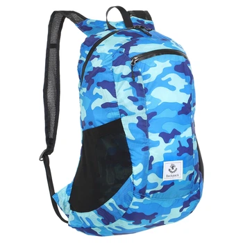 Рюкзак складной портативный WATER RESISTANT PORTABLE 4Monster T-CDB-16 (T-CDB-16_Камуфляж синий)
