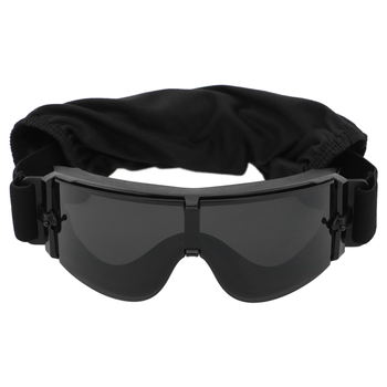 Очки защитные маска со сменными линзами и чехлом SPOSUNE JY-002 Черный