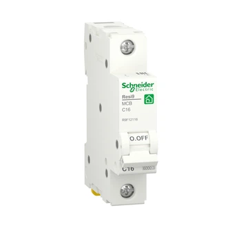 Автоматический выключатель Resi9 Schneider Electric 16 A, 1P, кривая с, 6kA R9F12116