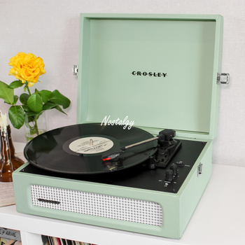 Вініловий програвач Crosley Voyager Plus Sage (Шавлія) з Bluetooth, грамофон з вбудованими колонками для вінілових дисків