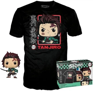 Набор Funko Pop Tee Set Фанко Поп Demon Slayer Tanjiro Клинок рассекающий демонов Танджиро 10 см DS BL K867 L