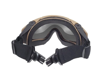 Gogle захистні окуляри з монтажем на каску/шолом - Dark Earth [FMA]