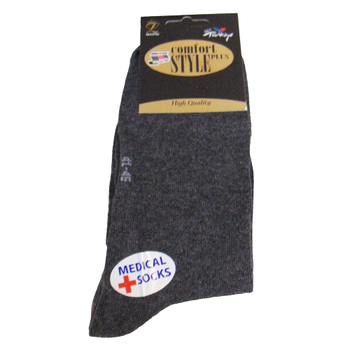 Шкарпетки без гумки comfort style Rich Style 41-45 сірі