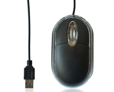 Мышь проводная Mouse Mini G631/KW-01/XT-610 USB Черный