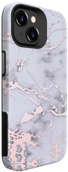 Панель Evelatus Armor case Customized Print Design для Apple iPhone 15 Marble Silver (4752192068134)