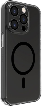 Etui plecki Evelatus Clear Case MagSafe and Camera Protection do Apple iPhone 15 Pro Max Transparent Black (4752192067533)