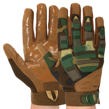 Перчатки тактические с закрытыми пальцами Military Rangers BC-8799 M Камуфляж Woodland