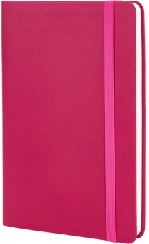 Деловая записная книжка Optima Vivella мягкая обложка на резинке A5 белый блок 256 страниц в линейку Розовая (O27104-09)