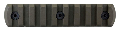 Планка DLG Tactical (DLG-112) для M-LOK, профіль Picatinny/Weaver (9 слотів) олива