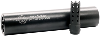 Глушник Tihon Vihor Tactical-L кал. 5,45/.223 Rem. Різьба 1/2"-28 UNEF (ДТК - сталь)