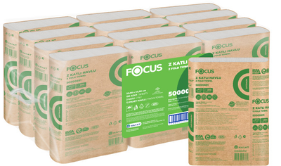 Бумажные полотенца Focus Optimum Z-сложение 200 листов 240x200 мм 2 слоя 12 шт (50000691)