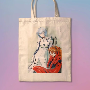Эко-сумка, шопер с принтом аниме Евангелион Neon Genesis Evangelion №2