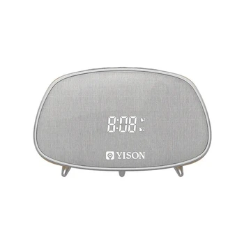 Портативна бездротова Bluetooth колонка з будильником YISON TWS LED Clock WS-1 |AUX/FM/BT5.0, 2*5W| Coffee