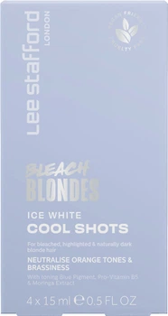 Ampułki Lee Stafford Bleach Blondes tonujące z niebieskim pigmentem 4 x 15 ml (5060282705890)