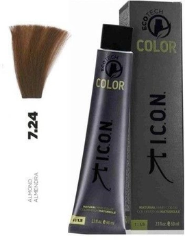 Krem farba do włosów Icon Ecotech Color Natural 7.24 Almond 60 ml (8436533671462)
